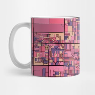 Oxnard Map Pattern in Purple & Pink Mug